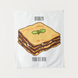 Tapete De Parede Ilustração de desenho animado de Lasagna