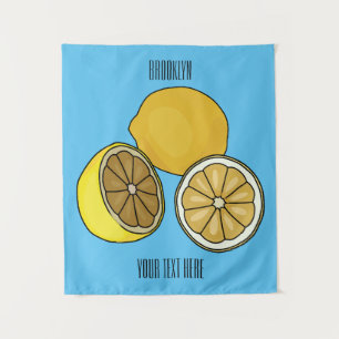 Tapete De Parede Ilustração de desenho animado de limão