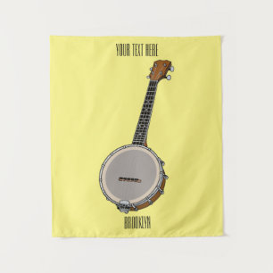 Tapete De Parede Ilustração de desenho animado do Banjo