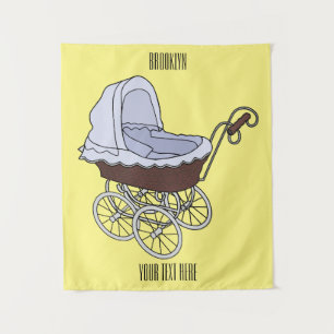 Tapete De Parede Ilustração de desenho animado do stroller