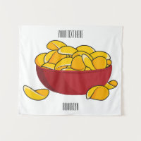 Ilustração de desenho animado em chip de batata