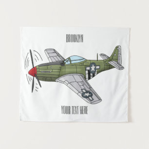Tapete De Parede Ilustração de desenho de avião militar