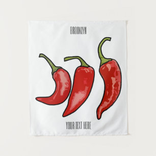 Tapete De Parede Ilustração de desenho em chili