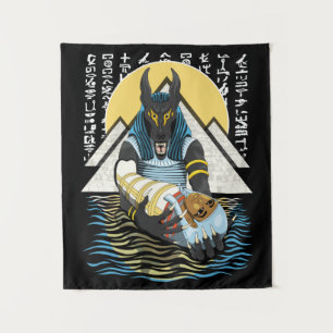 Tapete De Parede Ilustração de Deus Egípcio Anubis