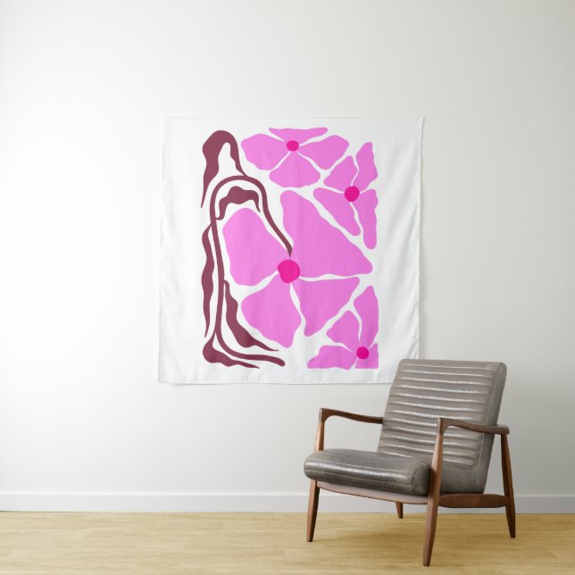 Tapete De Parede Ilustração de Flores Arte (In Situ)