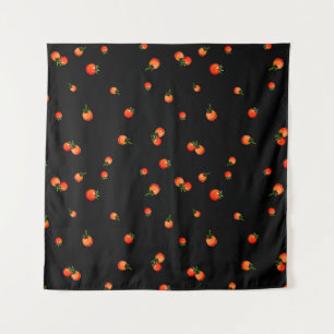 Tapete De Parede Ilustração de tomate de cereja. Sem costura de Aqu