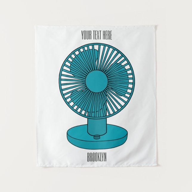 Tapete De Parede Ilustração do desenho do ventilador (Frente)
