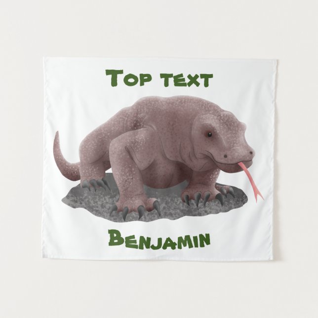 Tapete De Parede Ilustração do dragão Komodo (Frente (Horizontal))