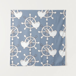 Tapete De Parede Ilustração visual, roda e tu sem costura, de padrã