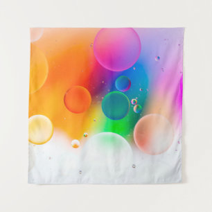 Tapete De Parede Imagem artística colorida de queda de óleo na água