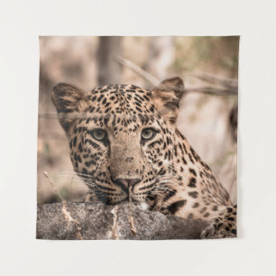 Tapete De Parede Imagem de arte de um retrato de leopardo macho ou
