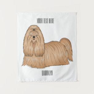 Tapete De Parede Imagem de desenho animado de cabelos longos Shih t