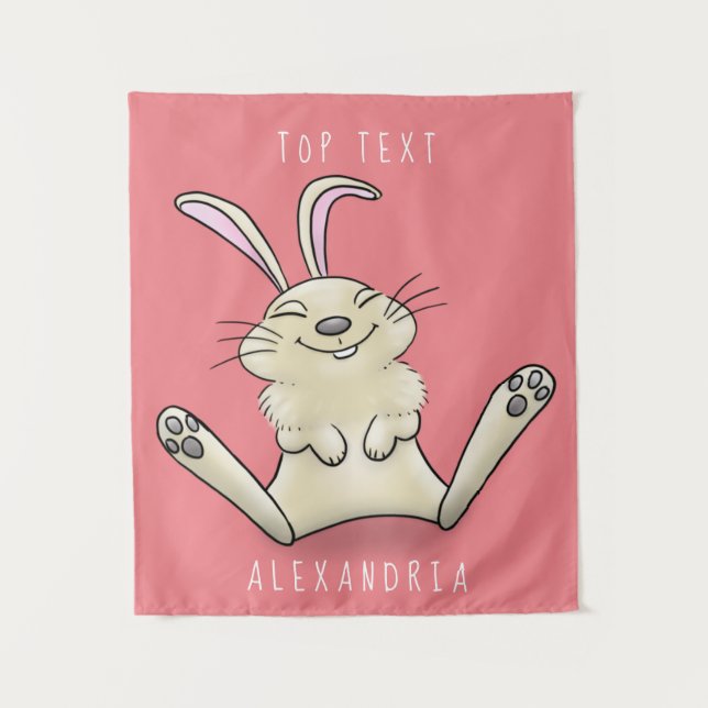 Tapete De Parede Imagem de desenho animado de coelho bonito (Frente)