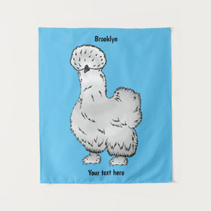 Tapete De Parede Imagem de desenho animado de frango Silkie
