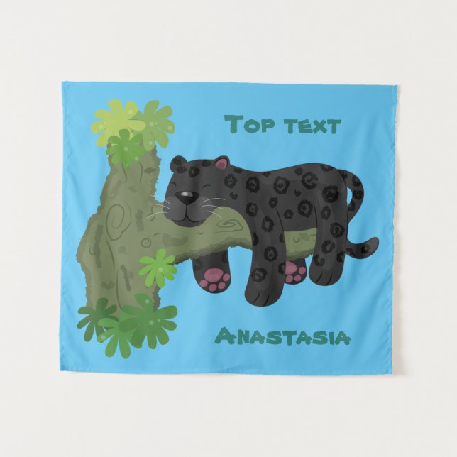 Tapete De Parede Imagem de desenho animado de gato preto-pintado-pi (Frente (Horizontal))