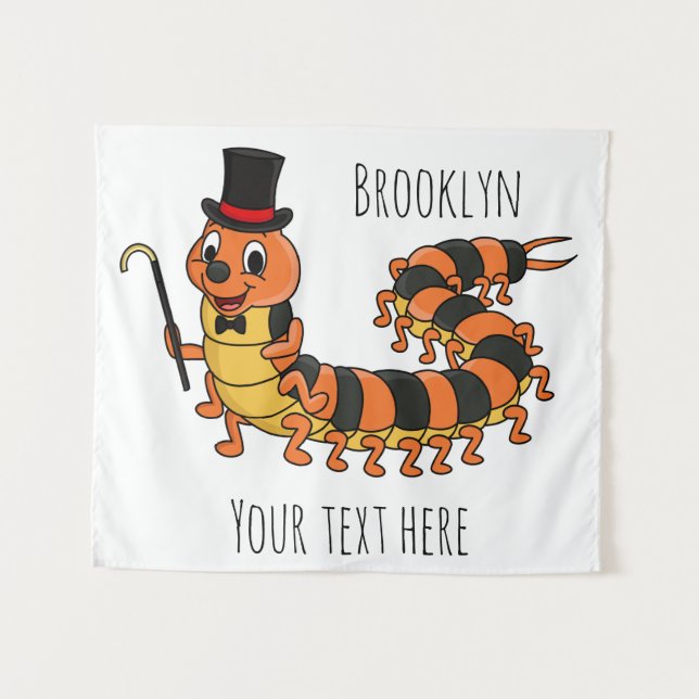 Tapete De Parede Imagem de desenho animado em centopeia (Frente (Horizontal))