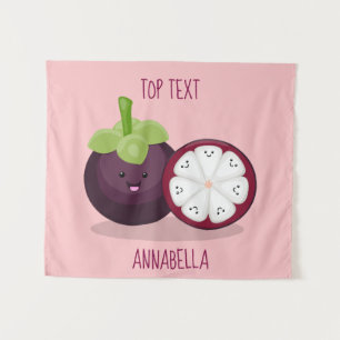 Tapete De Parede Imagem de desenho animado roxo e bonito