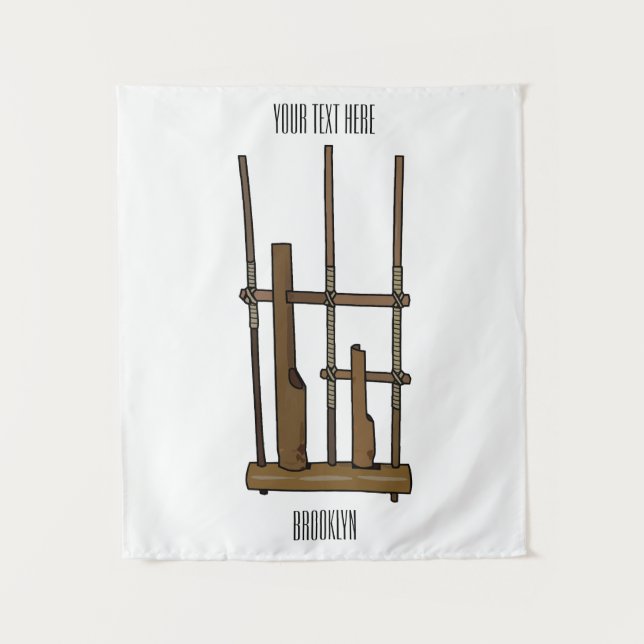 Tapete De Parede Imagem de desenhos angklung (Frente)
