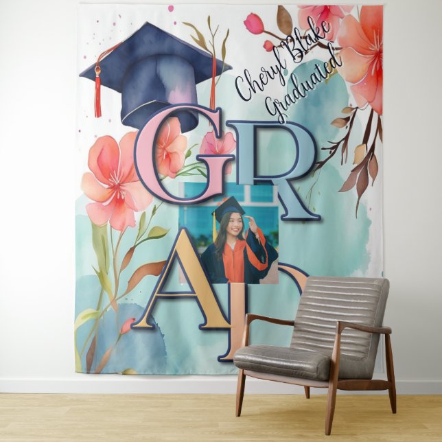 Tapete De Parede Imagem em Aquarela Graduação (In Situ)