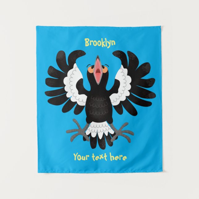 Tapete De Parede Imagem engraçada de desenho animado australiano (Frente)