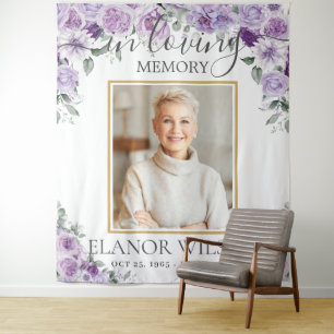 Tapete De Parede Imagem memorial fúnebre floral de lilás roxo