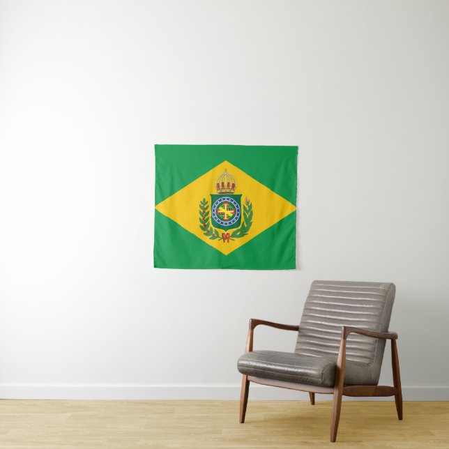 Tapete De Parede Império da bandeira de Brasil - Bandeira Império (In Situ (Horizontal))