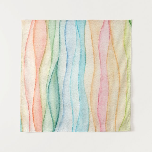 Tapete De Parede Impressão colorida por aquarelas (Frente)