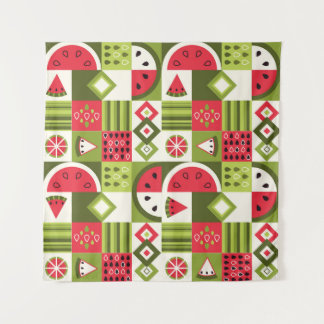 Tapete De Parede Impressão de Arte de Elementos de Melancia Decorat