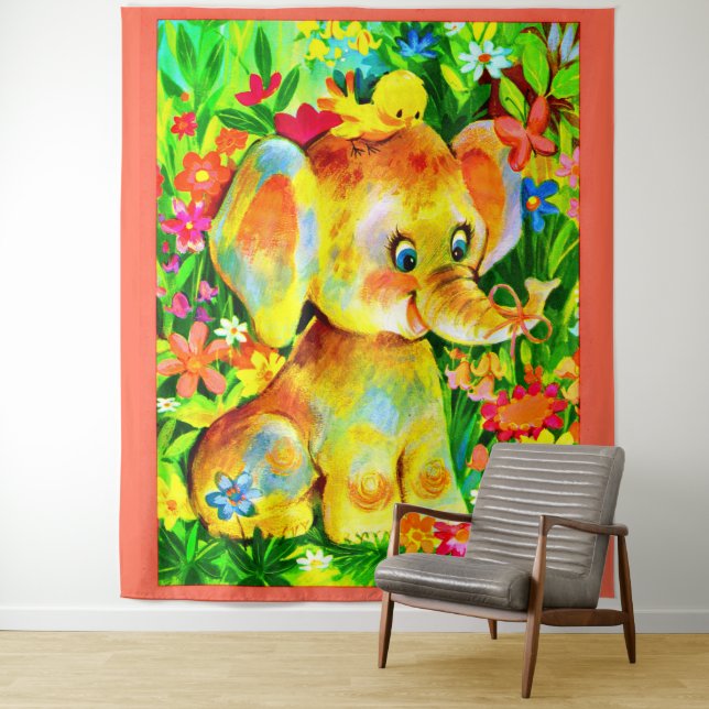 Tapete De Parede impressão de elefante bebê (In Situ)