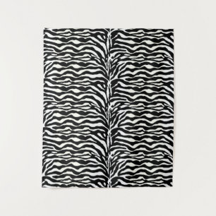Tapete De Parede Impressão Selvagem de Animais, Zebra a Preto e Br