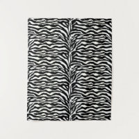 Impressão Selvagem de Animais, Zebra a Preto e Bra