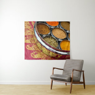 Tapete De Parede Índia Masala Dabba Spice Tin Restaurant Wall Art
