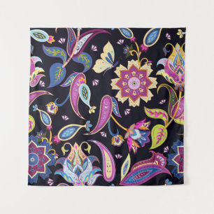 Tapete De Parede Índia Paisley Seamless Floral Ornament