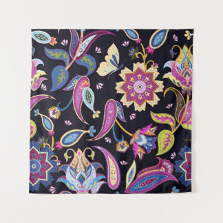 Tapete De Parede Índia Paisley Seamless Floral Ornament