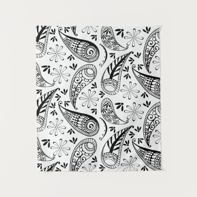 Tapete De Parede Indian Paisley Pattern Mankolam (Frente)