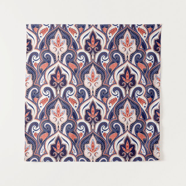 Tapete De Parede Indian paisley pattern seamless. Persian arabesque (Frente)