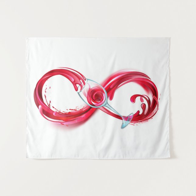 Tapete De Parede Infinidade com vinho tinto (Frente (Horizontal))