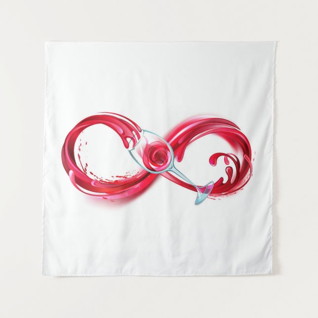 Tapete De Parede Infinidade com vinho tinto (Frente)