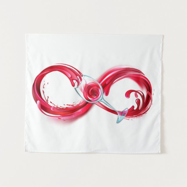 Tapete De Parede Infinidade com vinho tinto (Frente (Horizontal))