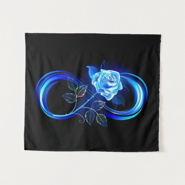 Tapete De Parede Infinito brilhante com rosa azul (Frente (Horizontal))