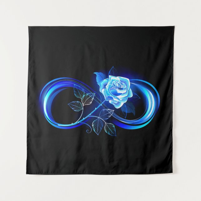 Tapete De Parede Infinito brilhante com rosa azul (Frente)