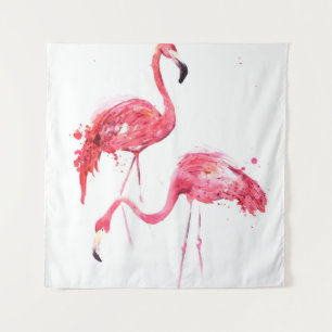 Tapete De Parede Inflamingos de aquarelas