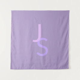 Tapete De Parede Iniciais Monogramas Sobrepostos Modernos | Roxa