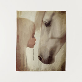 Tapete De Parede Innocent Bond – Child and Horse Art