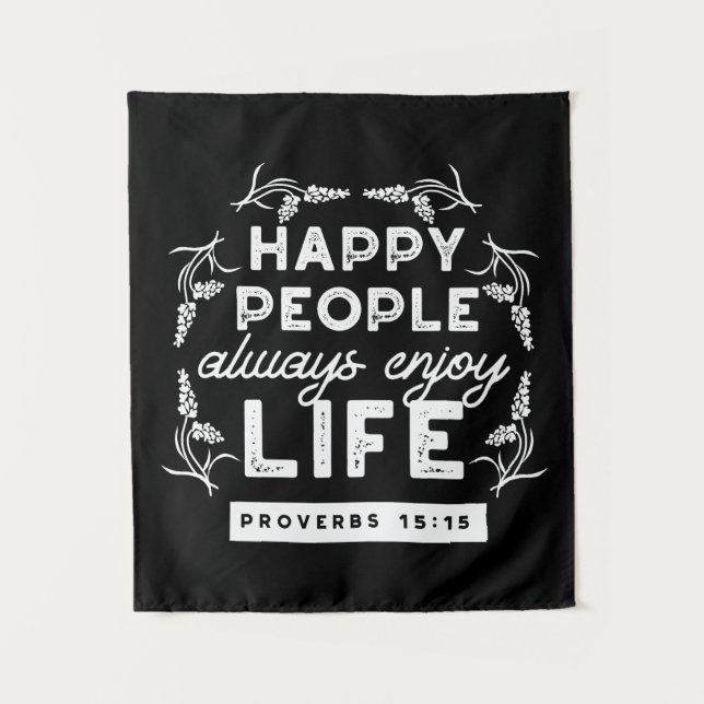 Tapete De Parede Inspirational Christian Quote from Proverbs 15:15 (Frente)