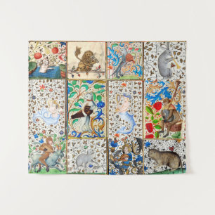 TAPETE DE PAREDE INSTRUMENTOS MUSICAIS MÉDIOS DE JOGO BESTIÁRIO