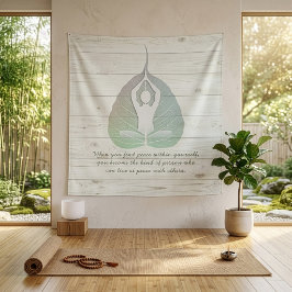 Tapete De Parede Instrutor de Yoga Meditação Pose Folha de Bodhi Ci
