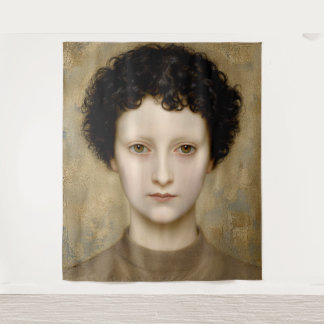 Tapete De Parede Inteligência Delicada – Um Retrato de Arte Fina