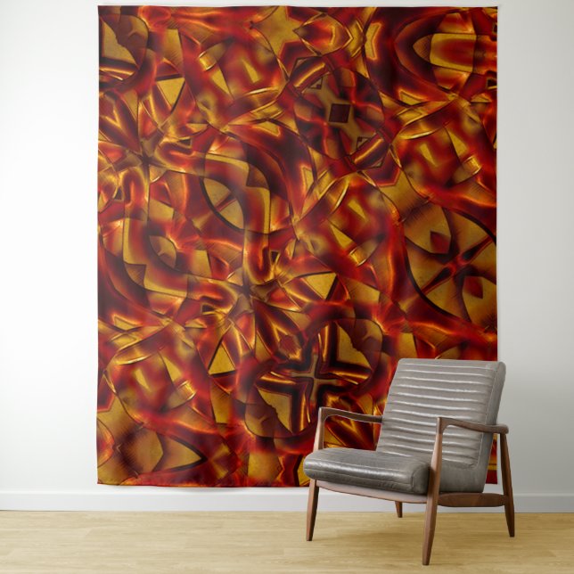 Tapete De Parede Interconexão de gravatas de laranja queimadas, efe (In Situ)