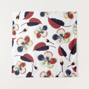 Tapete De Parede Intersecting curved elegant stylized hibiscus flow